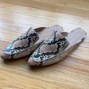 Madewell Frances Skimmer Mule Snake Sz 8